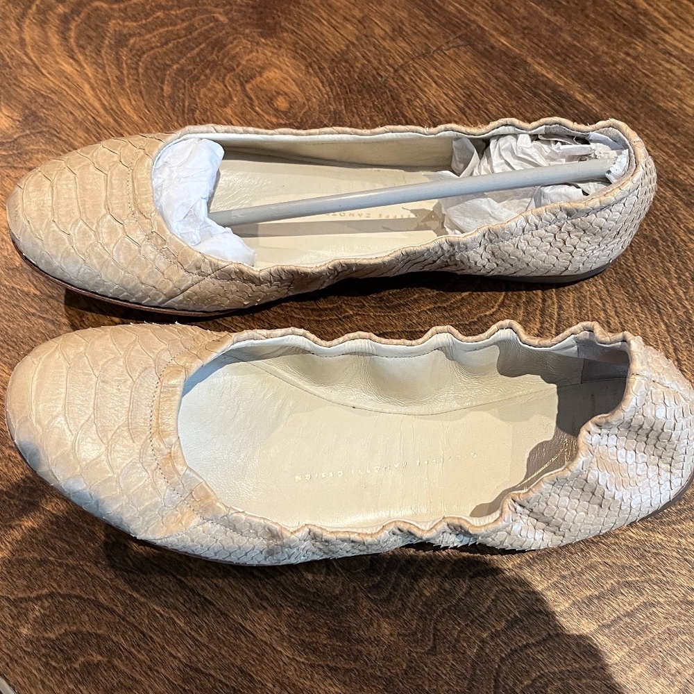 Python/Snake Skin Neutral Color Ballet Flat - image 4